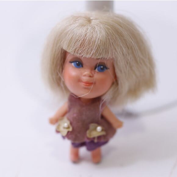 1960s, Liddle Kiddles, Lilac Locket, Doll, Purple Dress, Mattel, ~ 250929-WH 766 - Picture 1 of 3